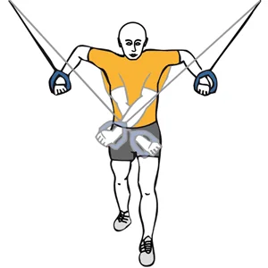 Cruces de pectoral con cable-polea de pie inclinado