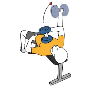 Extensión de tríceps a una mano con mancuerna