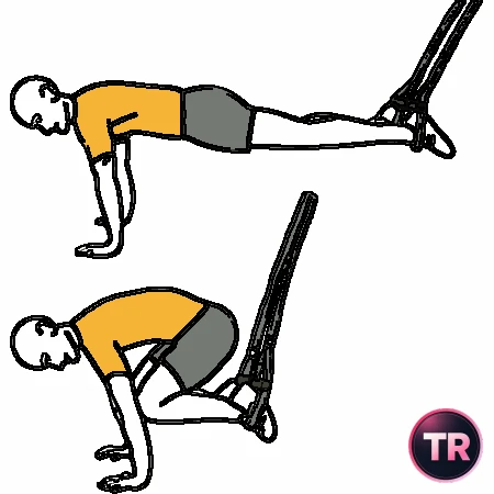 Encogimientos abdominales con TRX