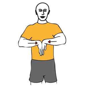 Estiramiento de antebrazos o test de Phallen