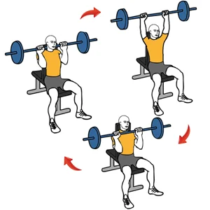 Press tras nuca y press militar combinados