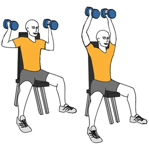 Press de hombros con agarre neutro sentado