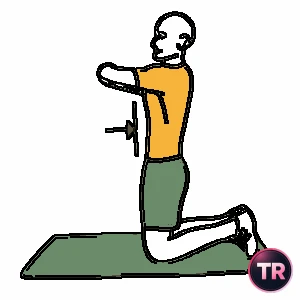 Contracción isométrica de abdominales de rodillas
