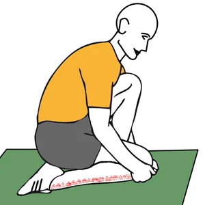 Estiramiento del tibial anterior de cuchillas