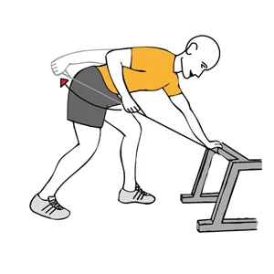 Extensión de triceps con cable-polea inclinado y apoyado en banco plano