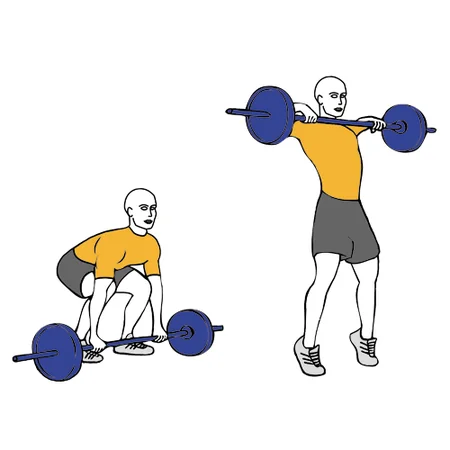 Arrancada con barra al cuello