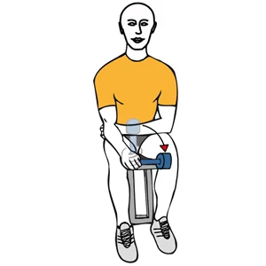 Pronación y supinación de antebrazo con mancuerna