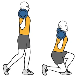 Sentadilla estática en posición de zancada