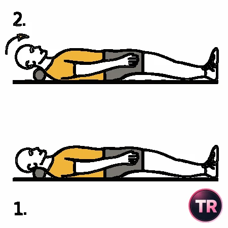 Flexion de tête allongé sur le dos