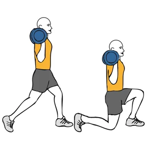 Zancada en el sitio con barra