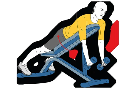 Aperturas con mancuernas en banco inclinado