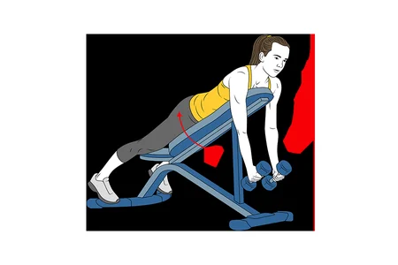 Aperturas con mancuernas en banco inclinado