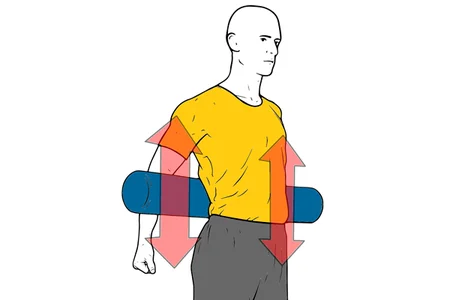Automasaje de la columna lumbar con roller foam