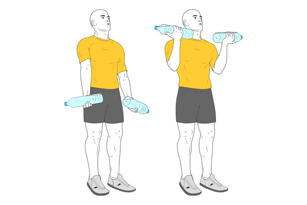 Entrenamiento con botellas de agua