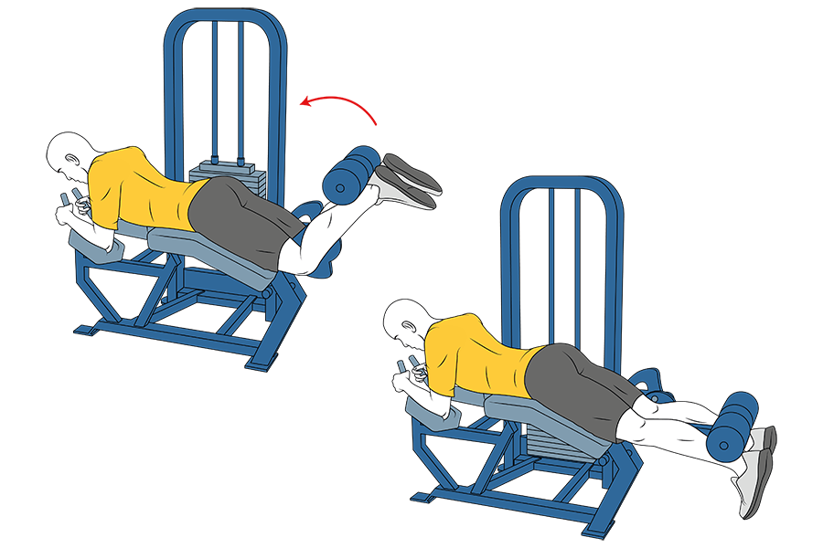 Curl femoral con maquina