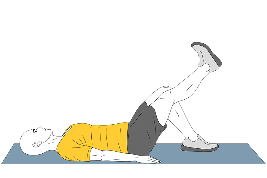 Elevación de una pierna estirada