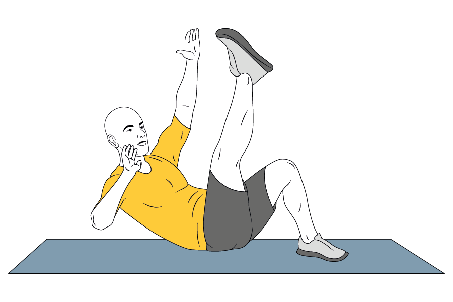 Encogimientos: Mano contraria busca pierna levantada