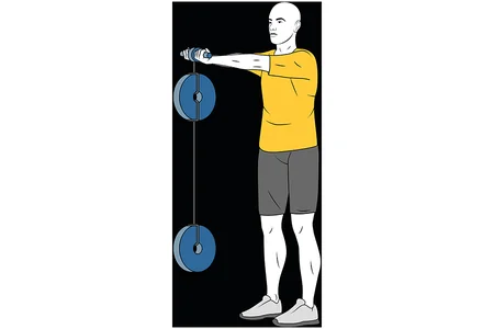 Enrollar cuerda con mancuerna en supinación