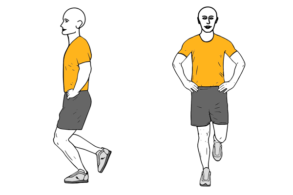 Equilibrio sobre una pierna