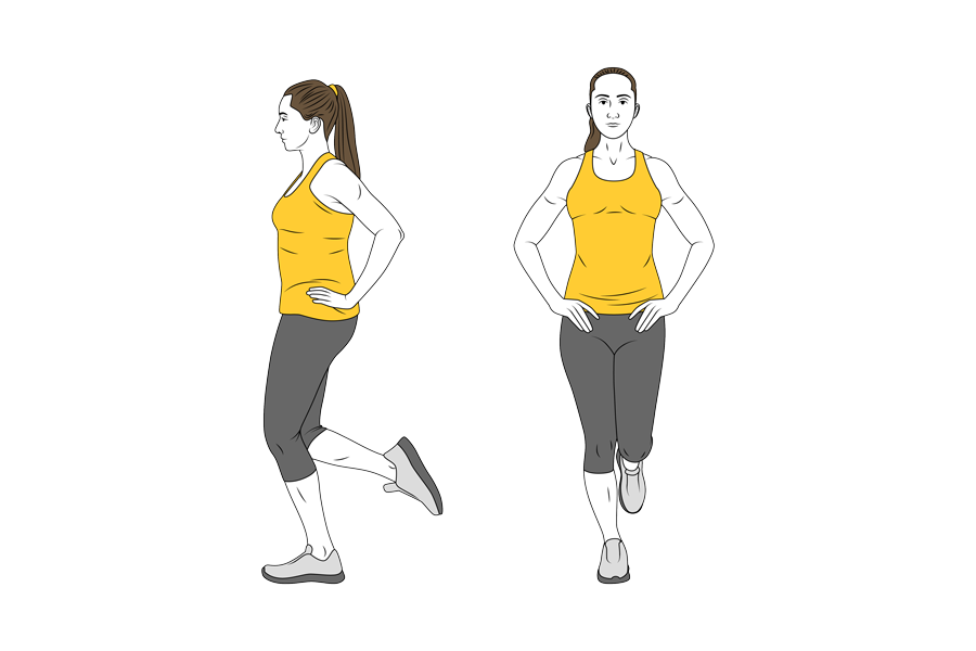 Equilibrio sobre una pierna