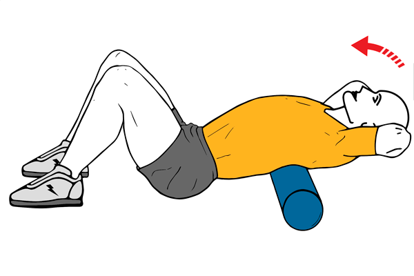 Estiramiento de la columna toracica con roller foam