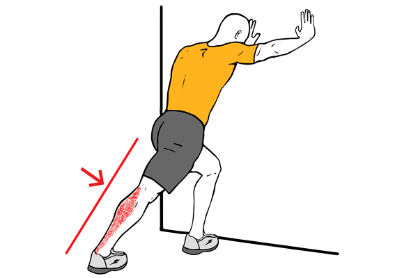 Estiramiento de gemelo de pie