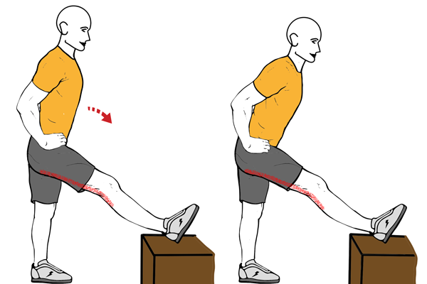 Estiramiento de femoral con apoyo elevado