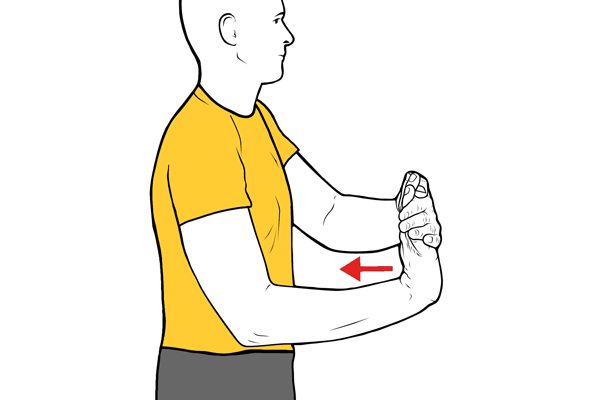 Estiramiento de flexores de muñeca.