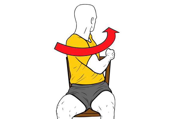 Rotación torácica sentado