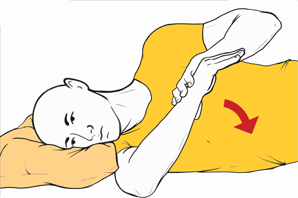 Estiramiento Sleeper o acostado de lado