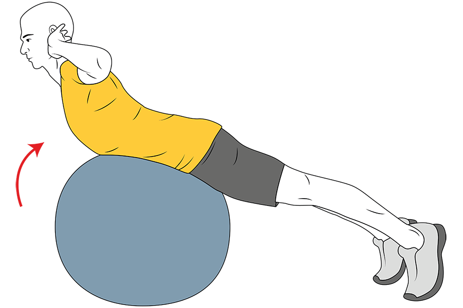 Extensión del lumbar con manos en la nuca