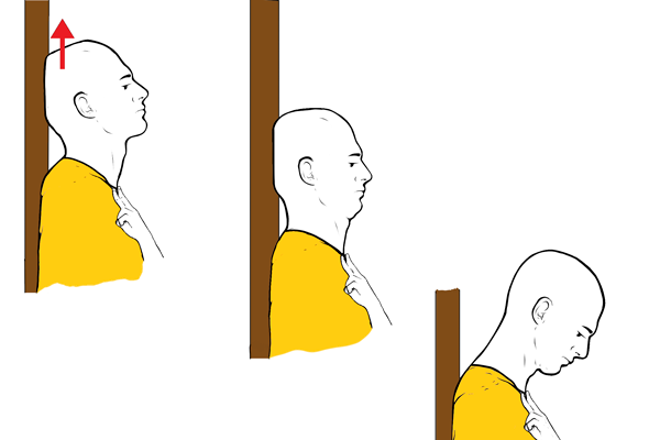 Flexión cervical total