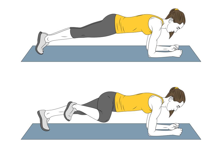 Plancha y patada lateral