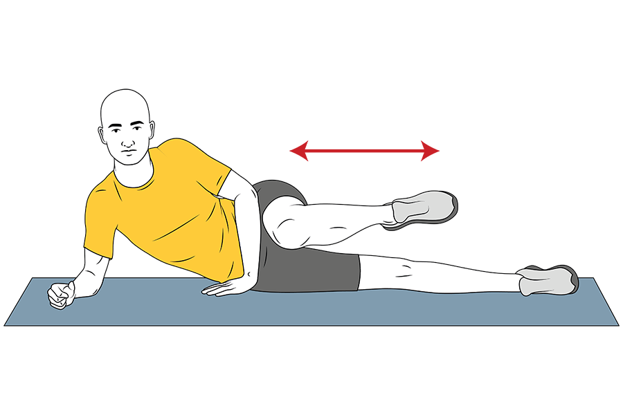 Flexión de rodilla recostado en el suelo