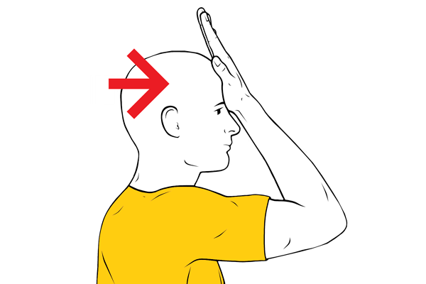 Flexión isométrica cuello