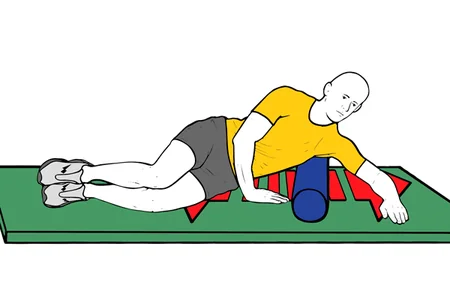 Masaje del dorsal ancho con roller foam