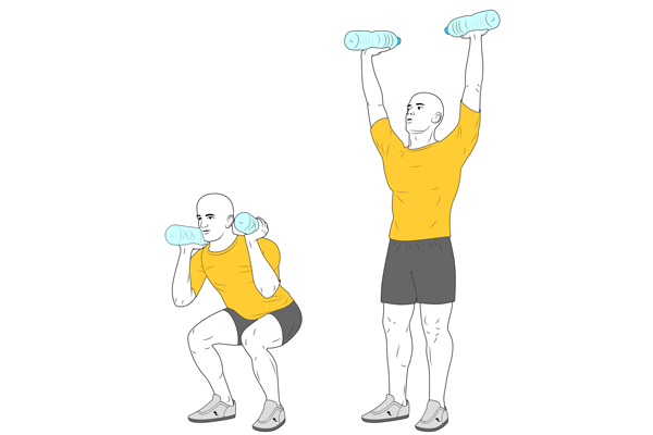 Entrenamiento con botellas de agua