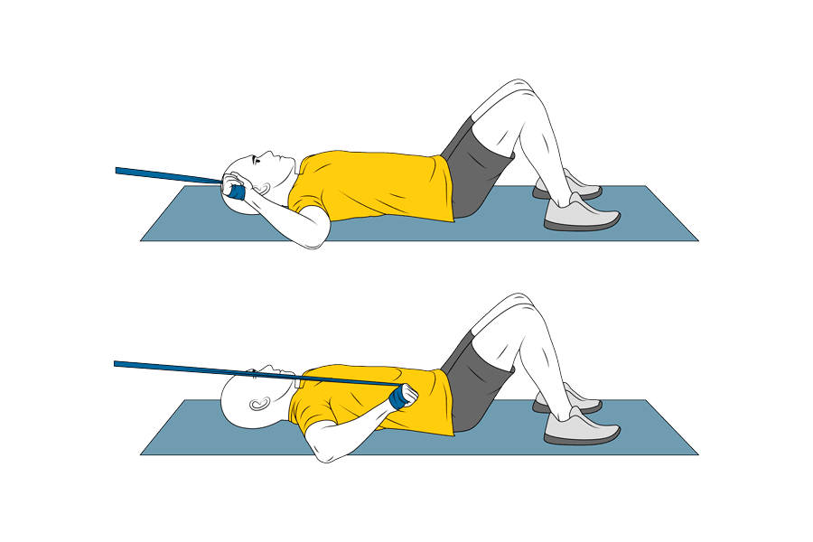 Rotación de hombro con cable-polea tumbado