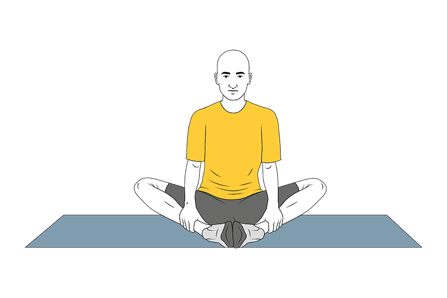 Estiramiento aductores sentado plantas enfrentadas