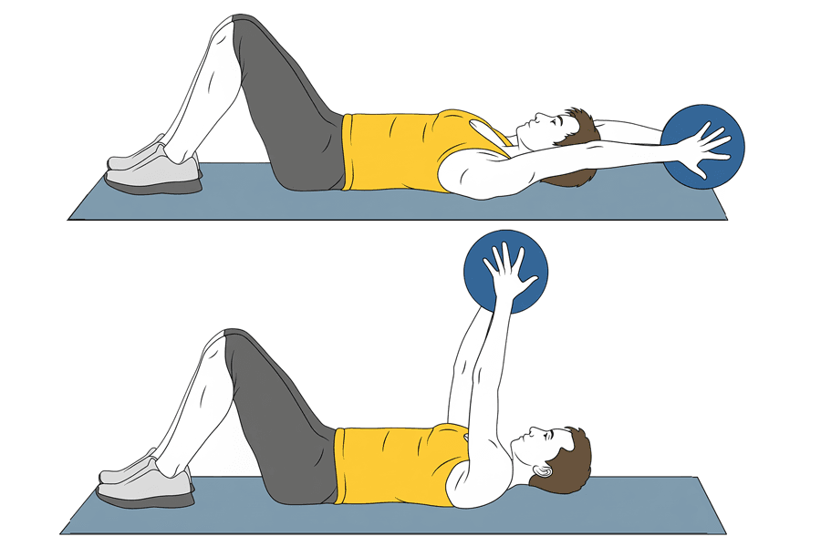 Movilización con pelota o peso