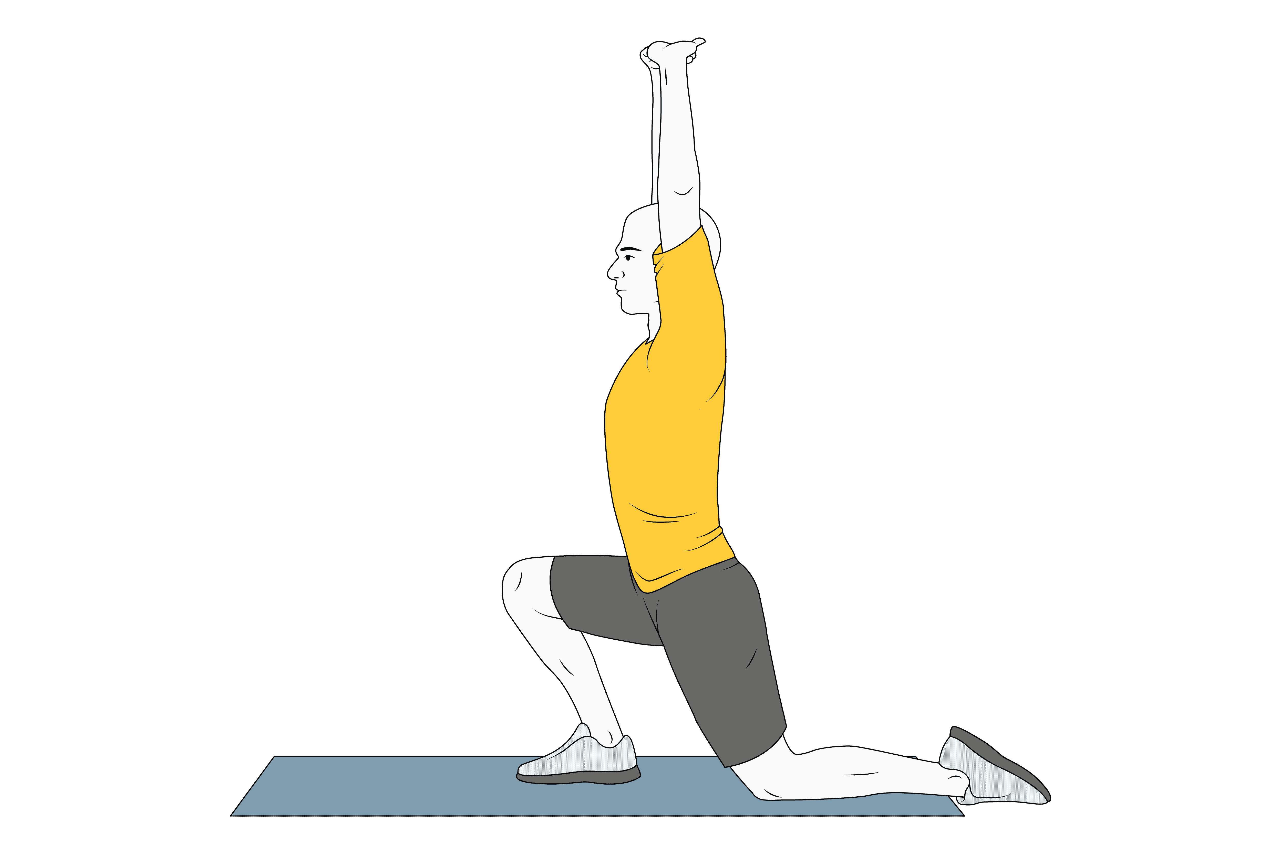 Estiramiento de psoas con rodilla apoyada