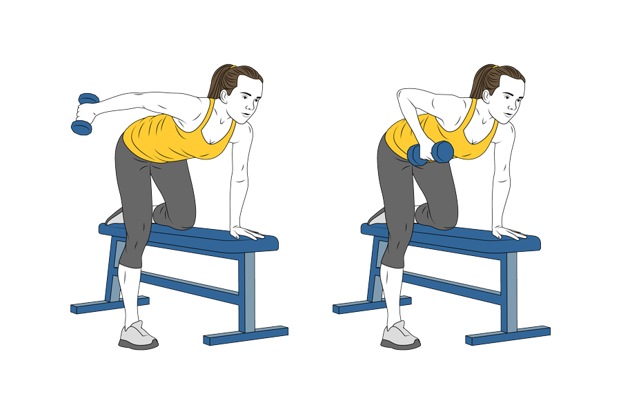 2 días en el gimnasio para mujeres. Día 1