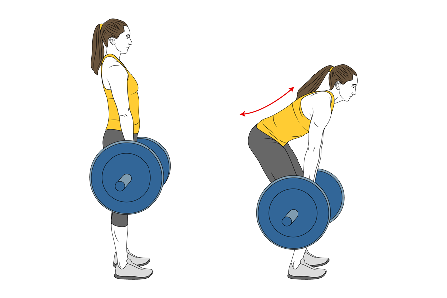 Peso muerto rumano o con piernas estiradas