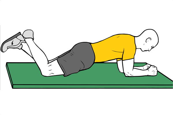 Plancha con apoyo de rodillas