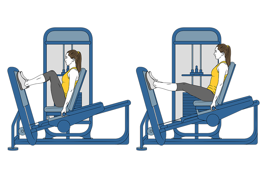 2 días en el gimnasio para mujeres. Día 1