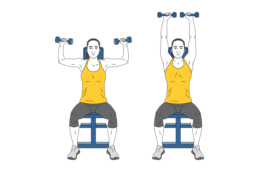 2 días en el gimnasio para mujeres. Día 1