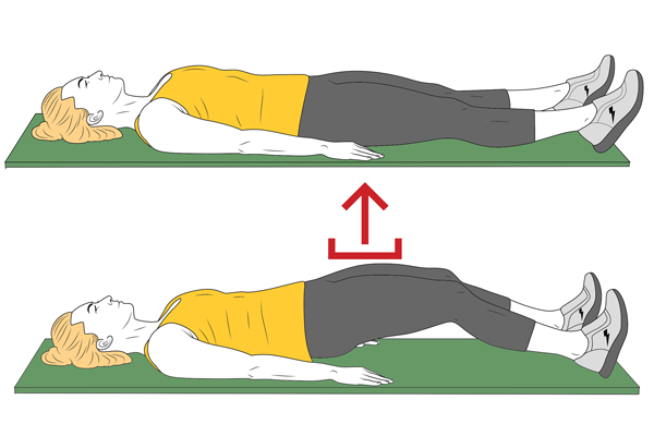 Puente con extensión de rodillas