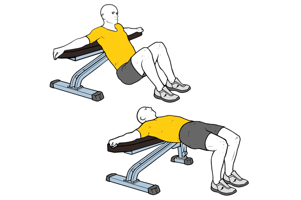 Puente de caderas en banco