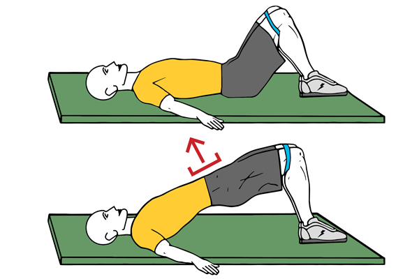 Puente de glúteos con mini banda elástica