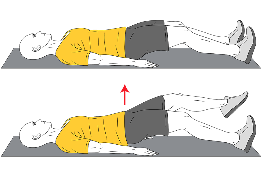 Puente con extensión de rodilla